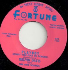 DAVIS, MELVIN "Playboy/ I Won't Be Your Fool" 7"