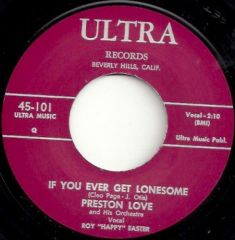 PRESTON LOVE "If You Ever Get Lonesome/ Groove Juice" 7"
